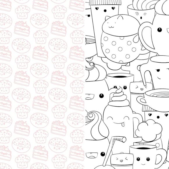 NEWCute Kawaii Coloring Coloring Book - Picture 5 of 6